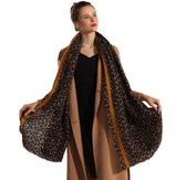 Acryl luipaard dames sjaal herfst winter - 85 x 200 cm