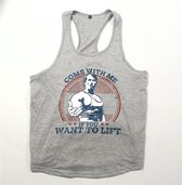 Tank top - stringer - Stringer / tank top COME WITH ME IF YOU WANT TO LIFT arnold schwarzenegger - fitness - bodybuilding - krachttraining - medium