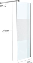 Clp Nano - Douchewand - Semi-matglazen 100 x 200 x 100 cm