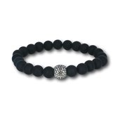 Kralen armband Matte Black Onyx