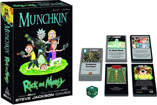 Thumbnail van een extra afbeelding van het spel USAopoly Munchkin Rick and Morty