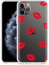 Geschikt voor Apple iPhone 11 Pro Hoesje Red Kisses - Designed by Cazy