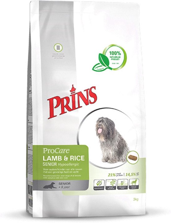 Prins Procare Hypoallergic Senior - Lam & Rijst - Hondenvoer - 15 kg