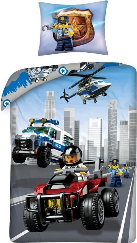 bout Lijm Pebish LEGO City Dekbedovertrek: 140x200/70x90 cm | bol.com