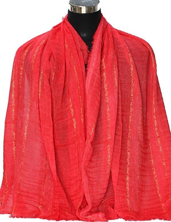 Rode Kerst Sjaal met Glitter (180 x 100 cm) | bol.com