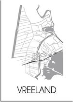 DesignClaud Vreeland Plattegrond poster A2 + Fotolijst zwart