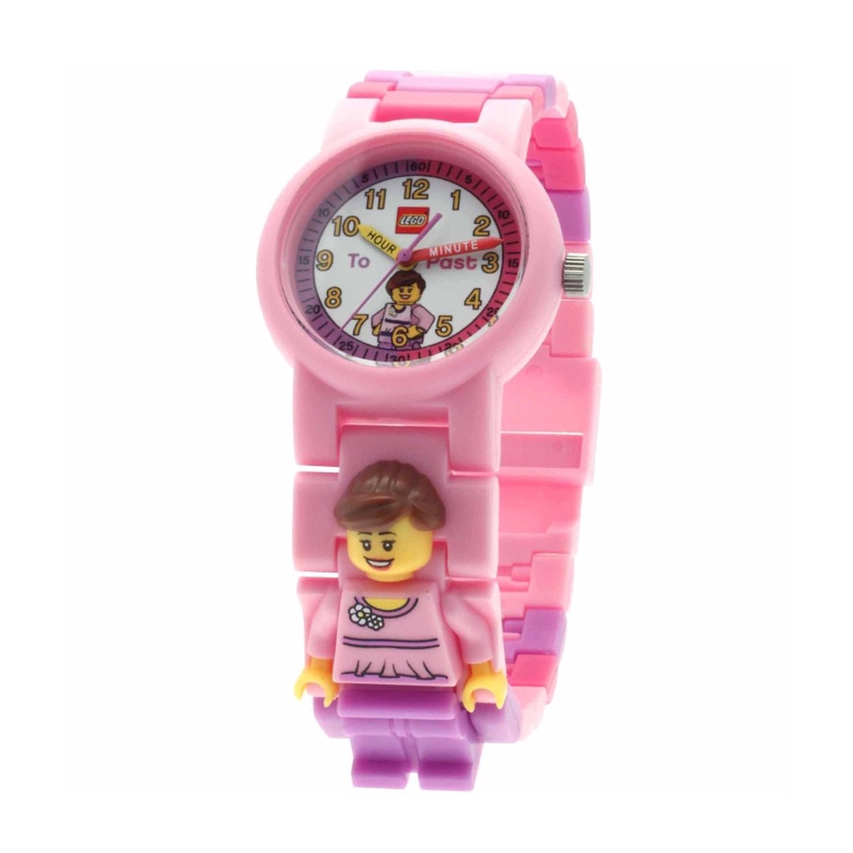 LEGO 8020820 Pink Kids Minifiguur Kinderhorloge