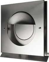 Opbouw uitblaas ventilatierooster Ø 150 mm INOX met geïsoleerde terugslagklep