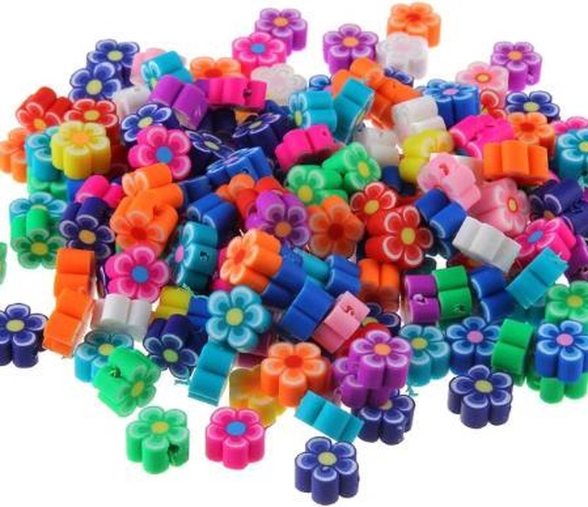 50 stuks Kralen Bloem - 1 cm - Figuurkralen - Kleikralen - Polymeer Kralen — afbeelding 2