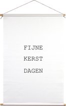 Fijne kerst dagen | Textielposter | Textieldoek | Wanddecoratie | 45 CM x 67,5 CM | Kerst | Kerstdecoratie