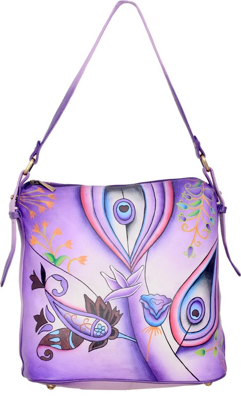 hand painted leather purses