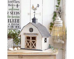 LOBERON Maison décorative Beaujeau blanc antique