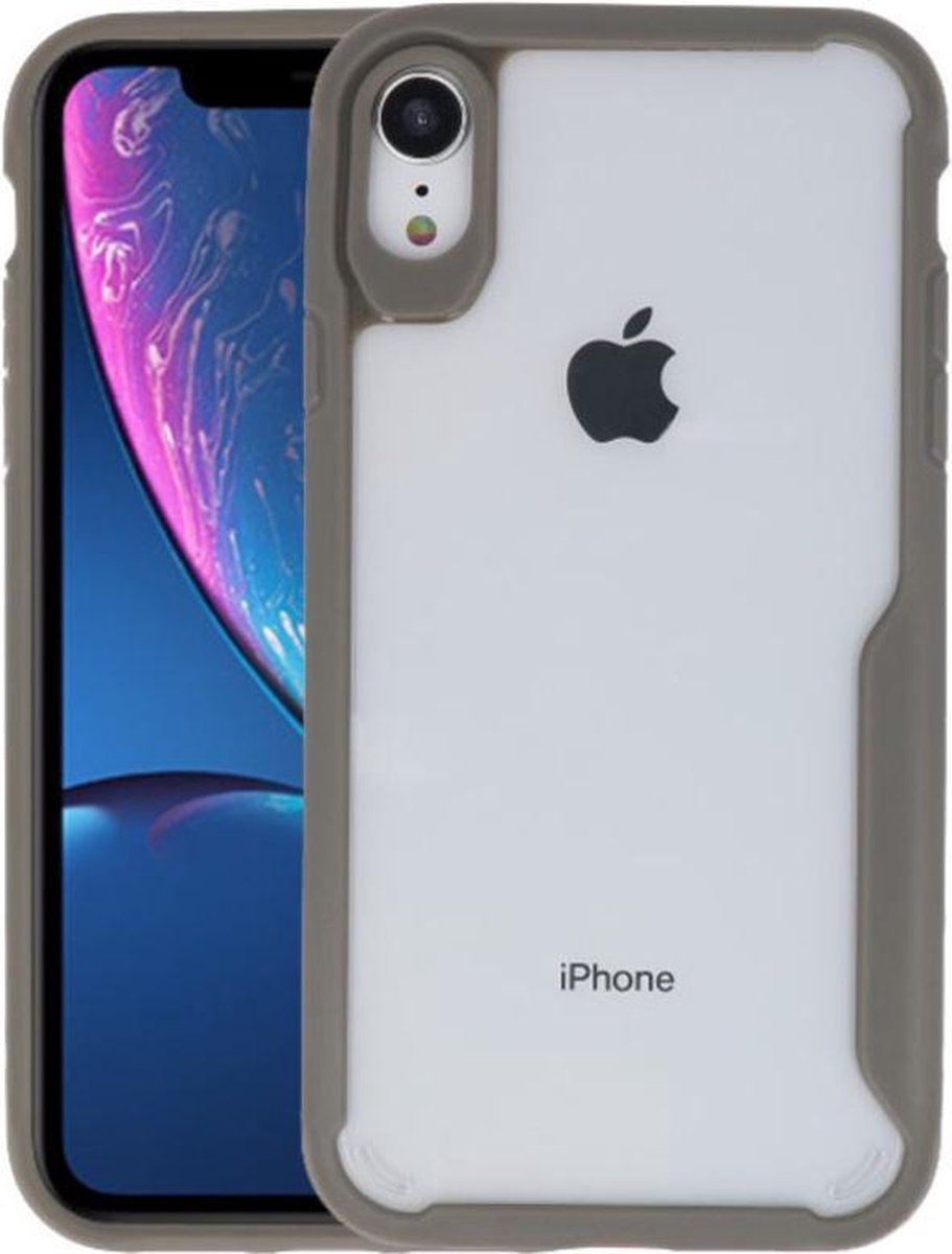 Grijs Focus Transparant Hard Cases voor iPhone XR