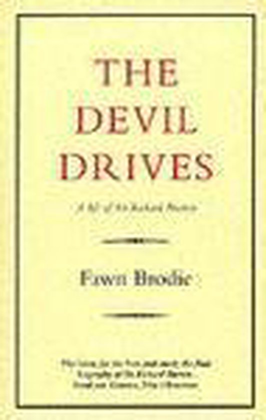 The Devil Drives Fawn M. Brodie 9780907871712 Boeken bol