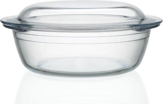 Thomas So Clear - plat de cuisson rond en verre avec couvercle