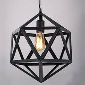Industrieel Polyhedron - Hanglamp - Metaal - Ø 40 cm - Zwart