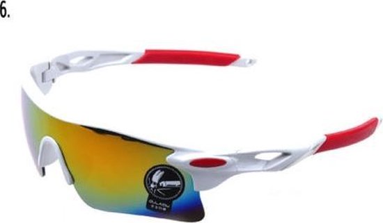 bol.com | sport zonnebril UV400 outdoor (rood-wit)