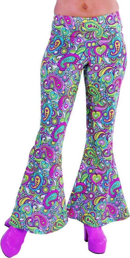 Hippie broek voor dames | Flower Power verkleedkleding maat M (38/40) |  bol.com