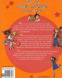 Achterkant van het boek 'Alles wat coole meiden moeten weten!' met illustraties van tieners.