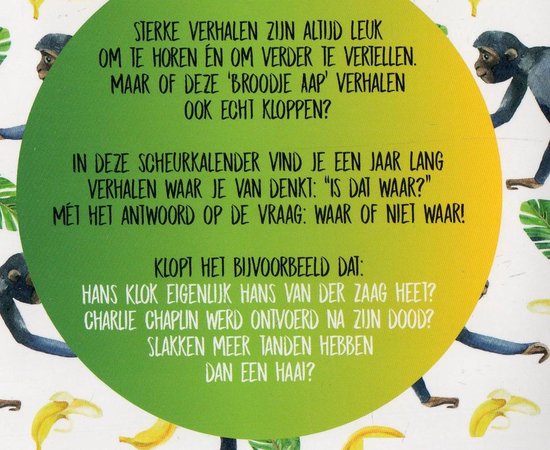 Lees 366 dagen lang broodje aap verhalen scheurkalender 2020 | bol