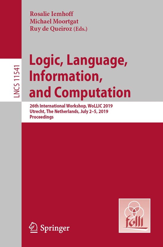 Springer Nature Proceedings Computer Science - Logic, Langua ... - cover