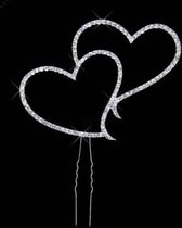 Taarttopper - Hearts met fonkelende Diamantjes