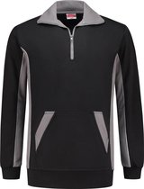 Workman Zipper Sweater Bi-Colour - 2706 zwart/grijs - Maat S