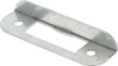 Nemef Hoeksluitplaat - afgerond - 80 x 24 x 12 mm (LxBxH/B+LIP) - staal verzinkt - HP1255