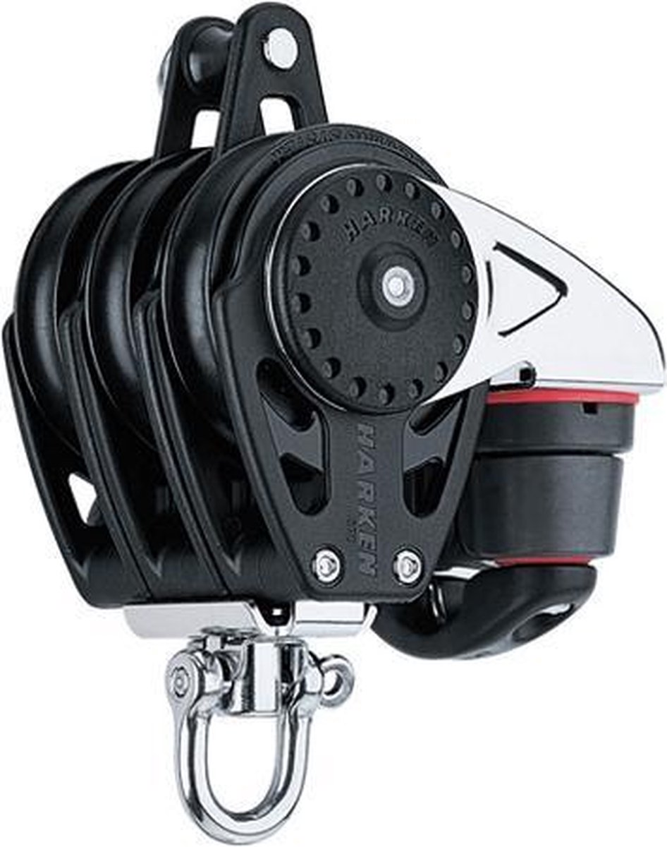 Harken Carbo 3-schijfs+hondsvot+klem 57mm