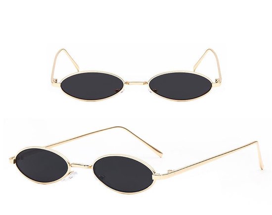 Trendy Zonnebril – Ovale glazen – Gouden Montuur | bol.com