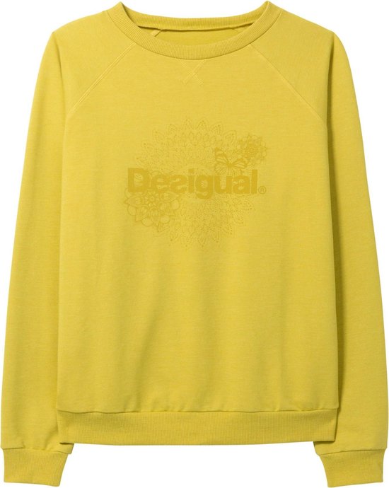 Desigual Crew Neck Essentials Sweater Dames Sporttrui - Maat M - Vrouwen -  groen/geel | bol.com