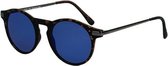 Wayfarer Zonnebril Rond Blauw Spiegel Metal