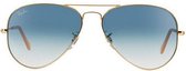Ray-Ban RayBan Aviator Gradiënt zonnebril - goud montuur met lichtblauwe gradiënt lenzen - 62 mm - RB3026 001/3F 62-14
