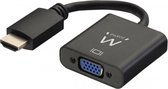 Ewent EW9864 cable gender changer HDMI VGA, 3.5mm Noir