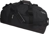Sporttas reistas , met 2 ritsvakken en verstelbare draagband in de kleur zwart