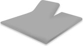 Splittopper Hoeslaken Katoen Satijn - 180x220cm zilver - Hoeslaken Split Enkel - Single Split