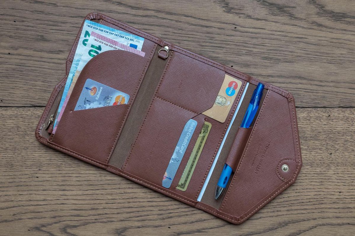 Paspoortkoffer gemaakt van gerecycled bootzeil met kaarthouder en polsband Tassen & portemonnees Bagage & Reizen Paspoorthoezen 