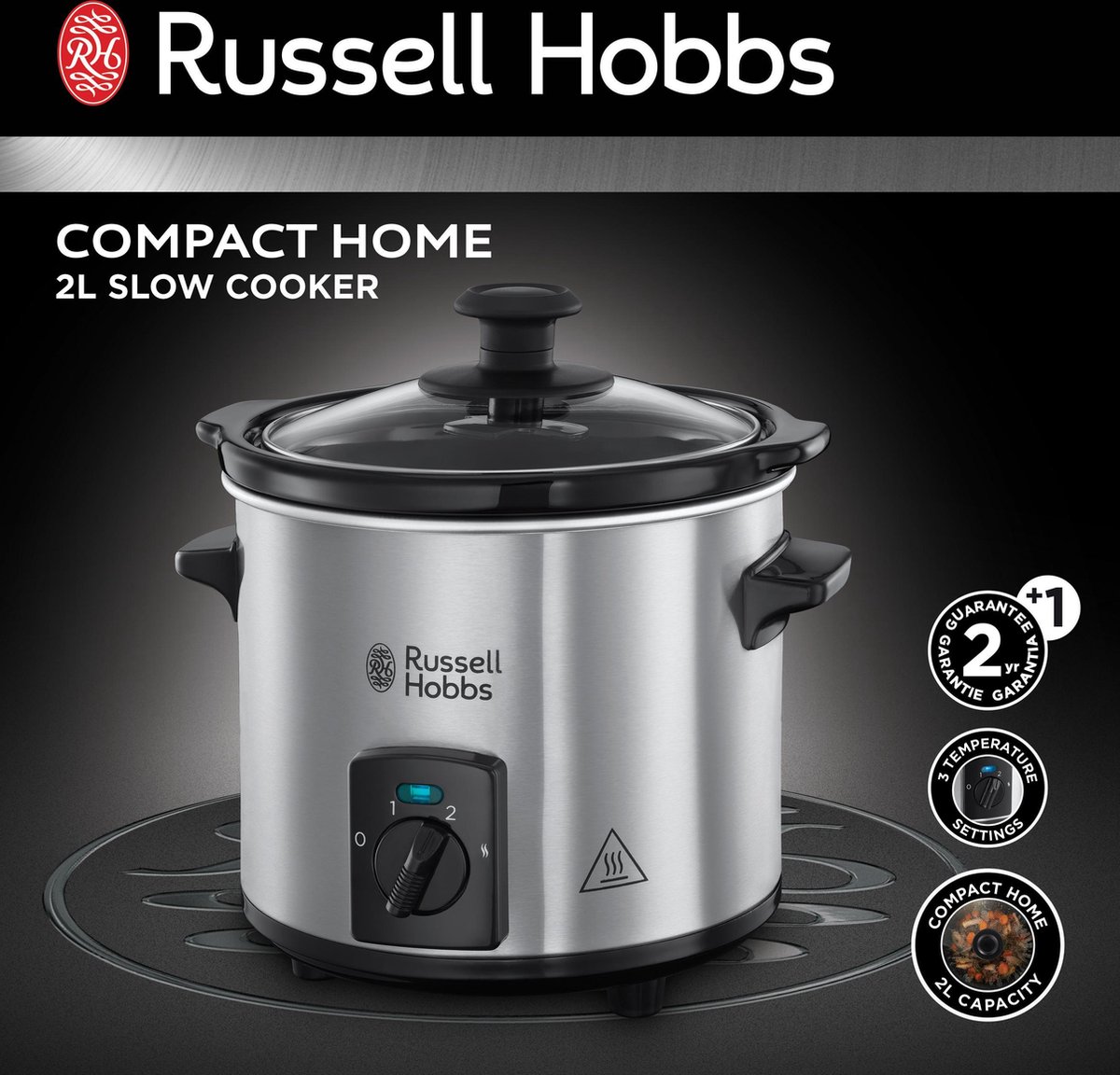 2L bol Russell Home Slowcooker Hobbs | Compact 25570-56