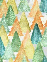 Composition Notebook College Ruled with Winter Wonderland Watercolor Pattern Cover Tara Newley
