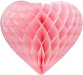 Honeycomb hart Roze 25 cm