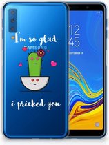 Geschikt voor Samsung Galaxy A7 (2018) TPU Siliconen Hoesje Design Cactus Glad
