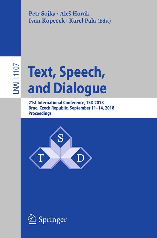 Springer Nature Proceedings Computer Science - Text, Speech, ... - cover