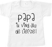 Babyshirt | Kindershirt | Papa is de liefste | Perfect Vaderdag cadeau | Vaderdag shirt | Korte mouwen
