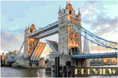 DP® Diamond Painting pakket volwassenen - Afbeelding: Tower Bridge Londen - 50 x 75 cm volledige bedekking, vierkante steentjes - 100% Nederlandse productie! - Cat.: Stad & Land