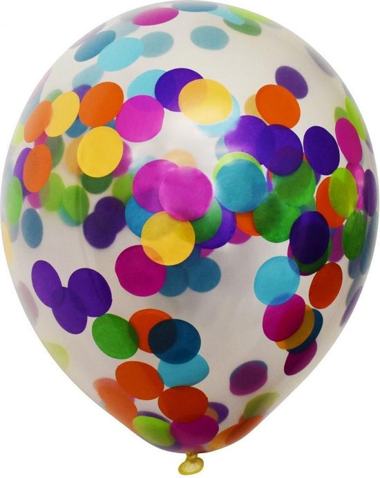 Paine Gillic Opname vee Confetti ballonnen kleur 12 stuks |Groot: 30cm| feestversiering voor uw  feest of leuke... | bol.com