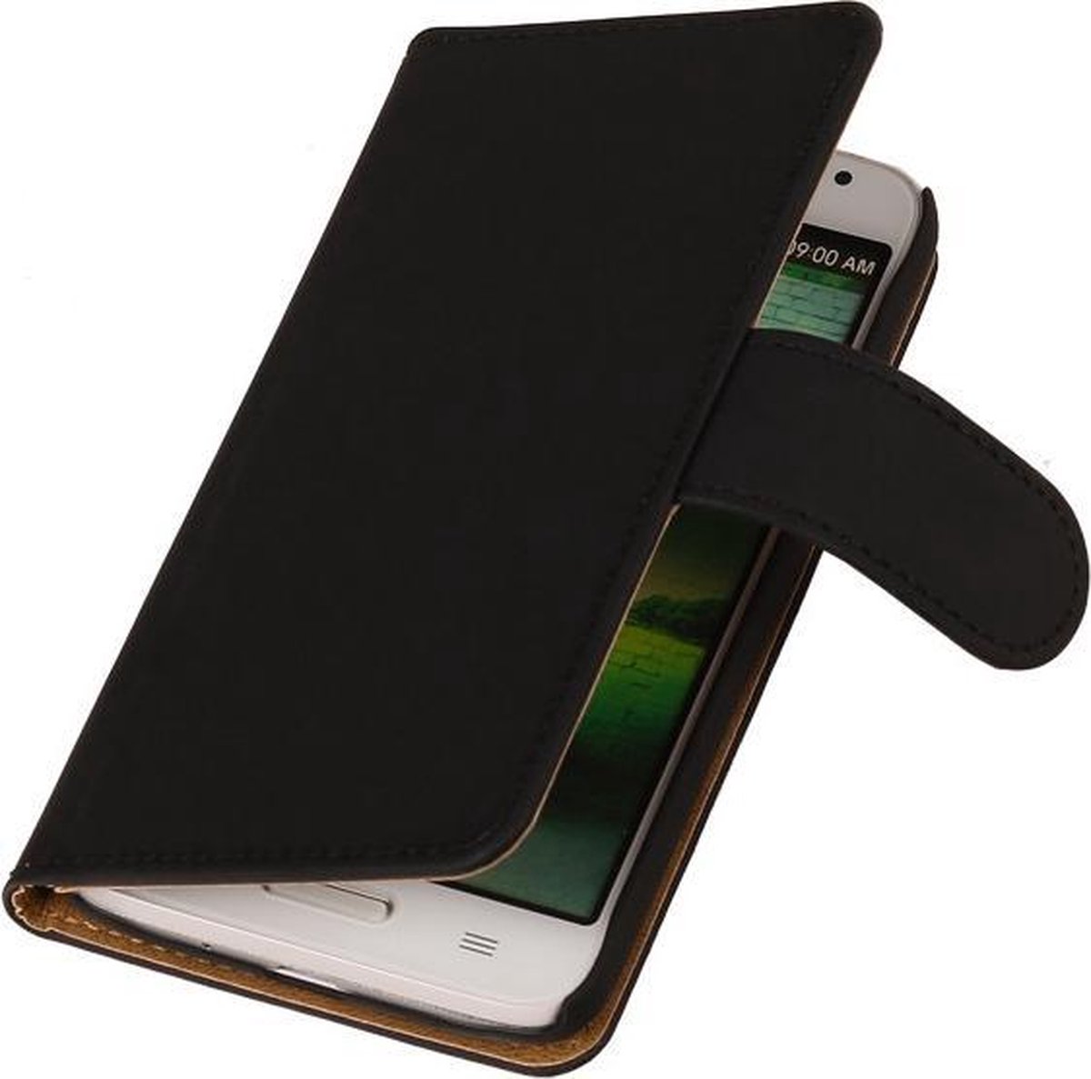 Bookcase Flip Wallet Cover Hoesje LG L70 Zwart