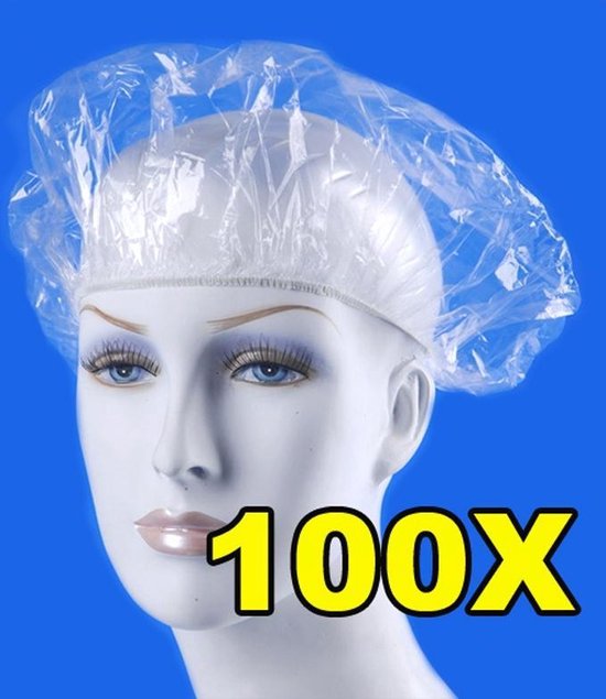 Filet à cheveux élastique - Bonnet de douche jetable / Filet à cheveux / Bonnet de douche 100 X