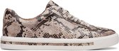 Clarks Un Maui Lace Dames Sneakers - Natural Snake - Maat 36