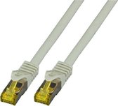 EFB Elektronik MK7001.2G RJ45 Netwerkkabel, patchkabel CAT 6a (losse kabel CAT 7) S/FTP 2.00 m Grijs Vlambestendig, Halogeenvrij, Snagless, Vergulde