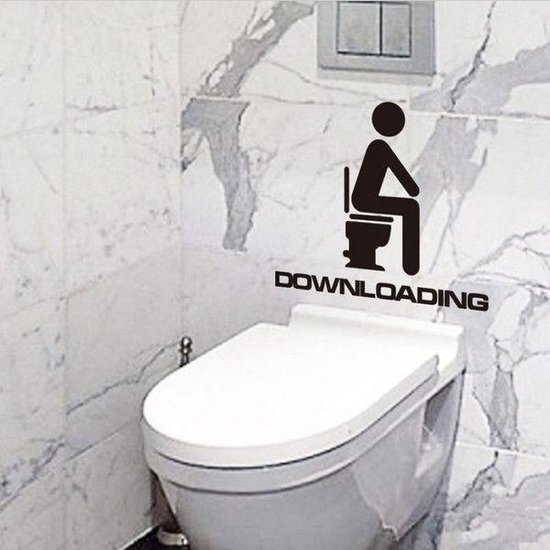 Renaissance Definitie telegram Toilet sticker - WC decoratie - Downloading | bol.com